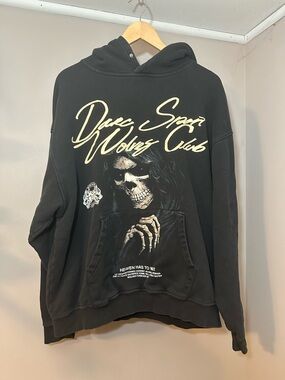 Darc Sport Wolves Club Reaper Graphic Black Hoodie Adult Size XL